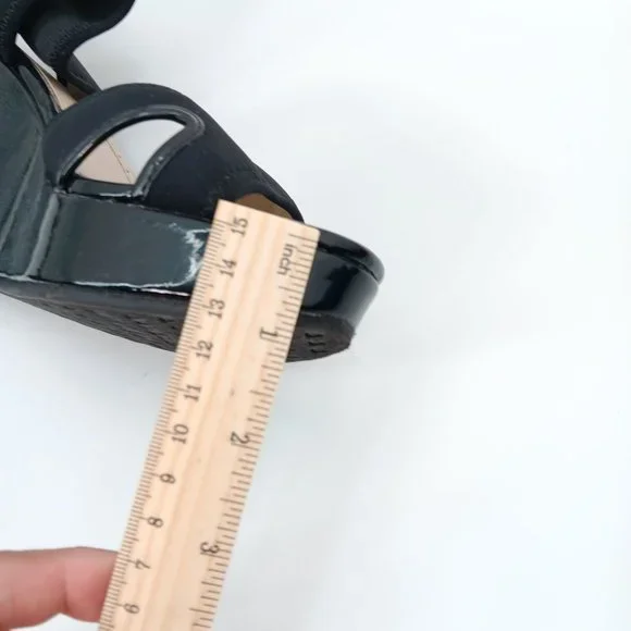 ADRIENNE VITTADINI BLACK PLATFORM SANDALS SIZE 7.5M - Picture 8 of 16